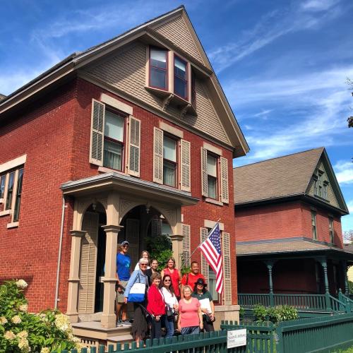 Visitors at the Susan B. Anthony House