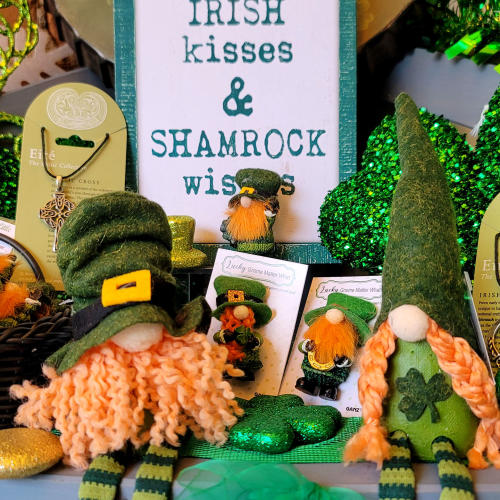 Irish gnomes and other st patricks day trinkets