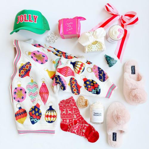 holiday items laid out