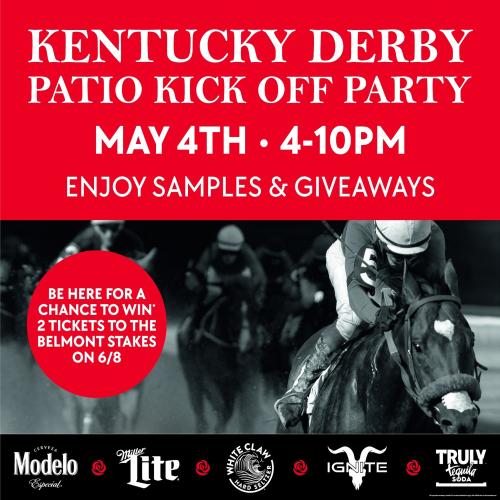 Patio kick off party promotion flyer