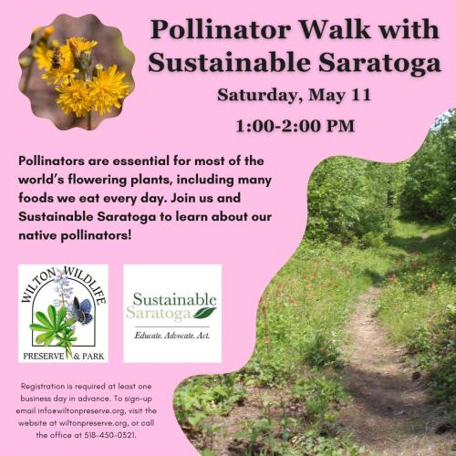 pollinator walk with poster