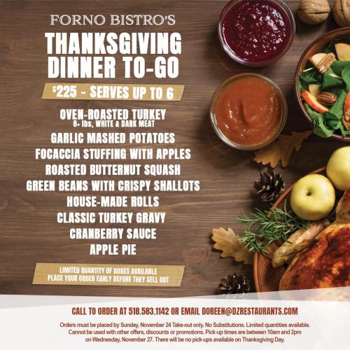 thanksgiving menu