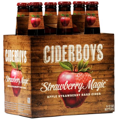 Ciderboys Strawberry Magic Hard Cider Six Pack Bottles