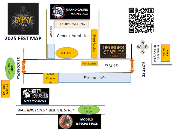 Gypsy cafe map