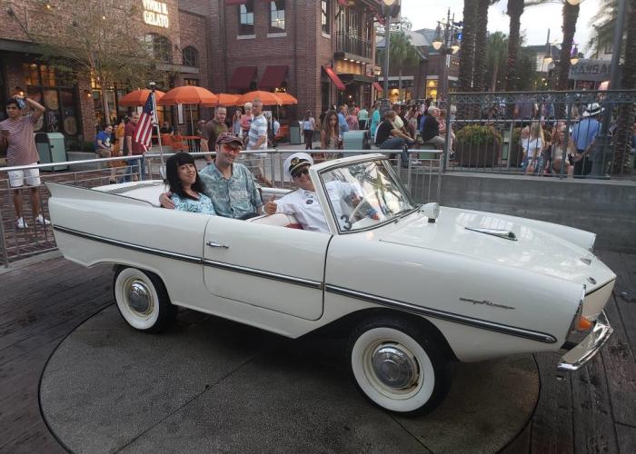 Amphicar ride at Disney Springs