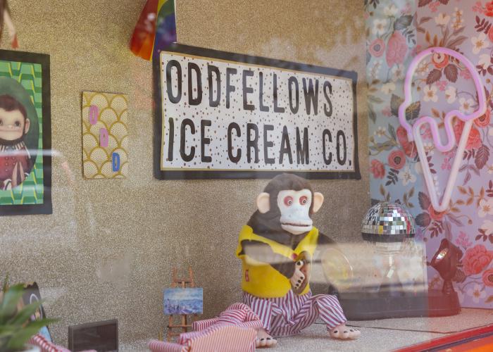OddFellows mascot Clyde the monkey