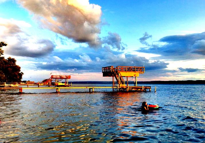 Dock over Cayuga Lake