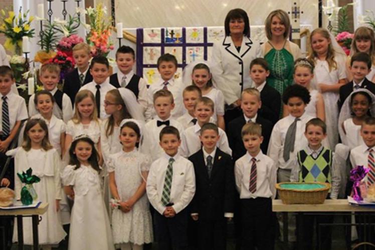 St. James 1st Communion Class at St. James The Greater Church in Eau claire, WI