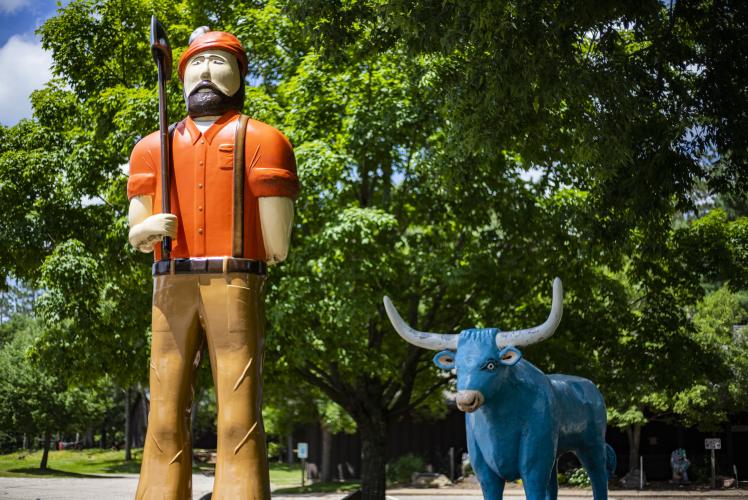 Wisconsin Logging Camp featuring Paul Bunyan & Babe the Blue Ox