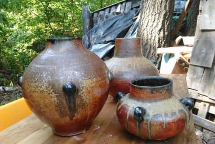 Pots outside