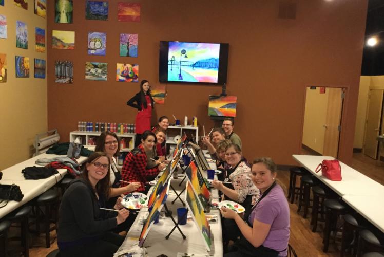 RCU painting Phoenix Park at Cheers Pablo in Eau Claire, Wisconsin!