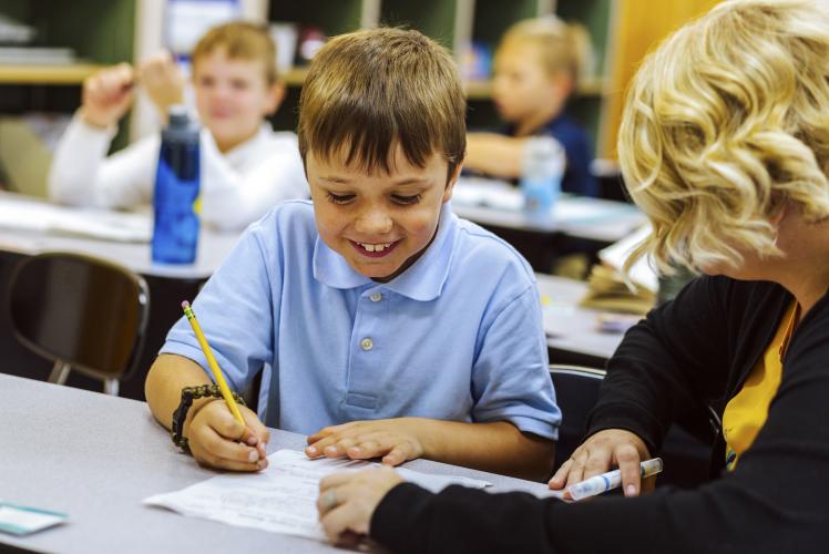 Regis Catholic School Eau Claire, Wisconsin Child learning