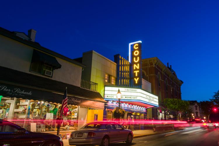 The County Theater in Doylestown is one of the last remaining preserved neighborhood movie theaters.
