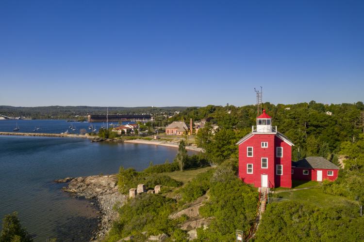 The iconic Marquette Harbor Lighthouse