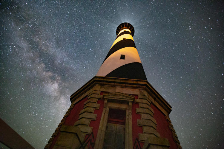 cape hatteras lighthouse night stars