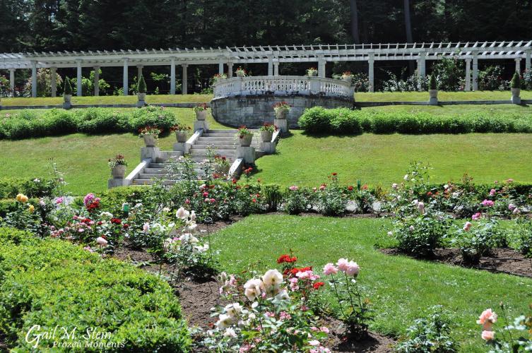 Yaddo Gardens with pergola in background