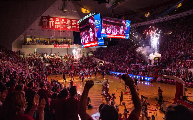 Simon Skjodt Assembly Hall Court during game