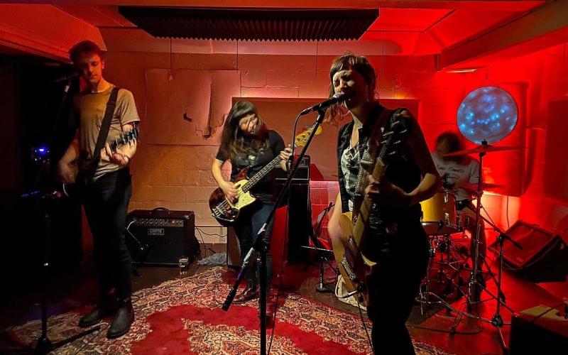 A band performing at Blockhouse Bar