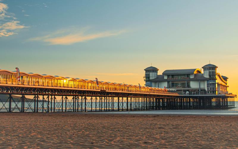 Weston-super-Mare beach and Grand Pier - credit Visit West
