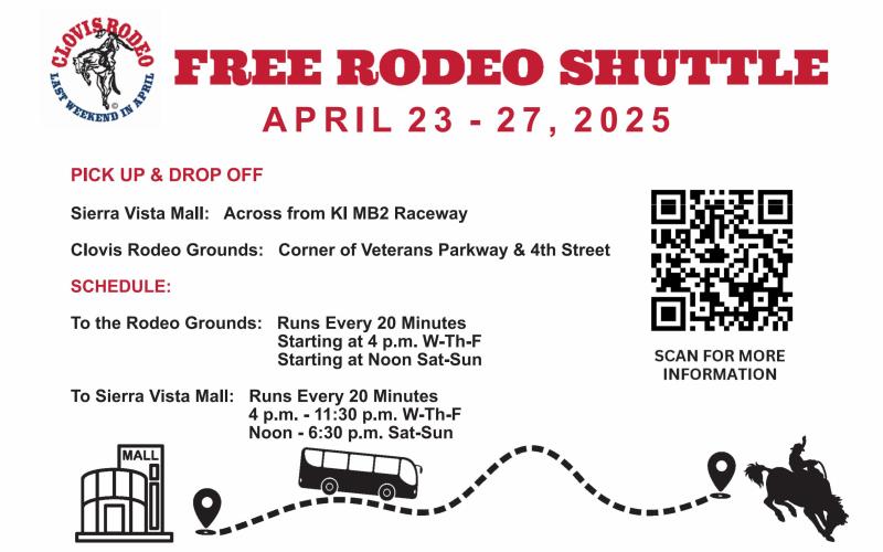 free shuttle flyer clovis rodeo