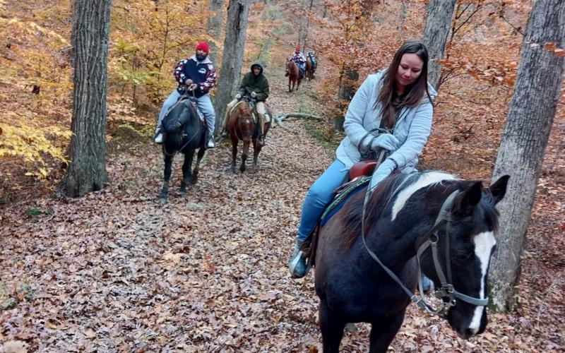 There's nothing like seeing the changing leaves on horseback at Grandpa Jeff's Trail Rides in Morgantown!