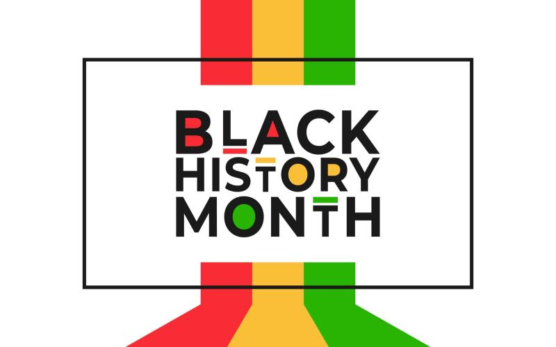 Black History Month banner. Vector illustration of a design template for a national holiday poster or card. Annual celebration in February in USA and Canada, october in the UK