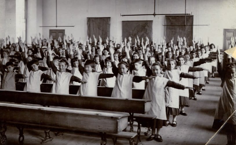 A classroom full of girls at the George Muller orphanage - Credit Visit West