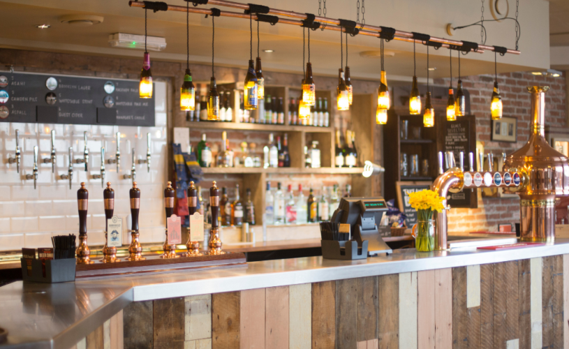 Bar and taps at Brewhouse & Kitchen in Cotham, Bristol - credit Brewhouse & Kitchen