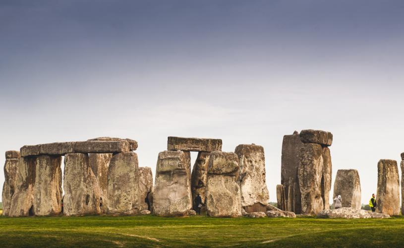 A wide angel view of Stonehenge