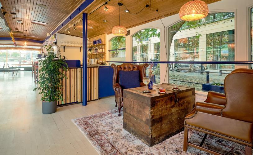 Armchair seating at Glassboat - credit 6 O'Clock Gin