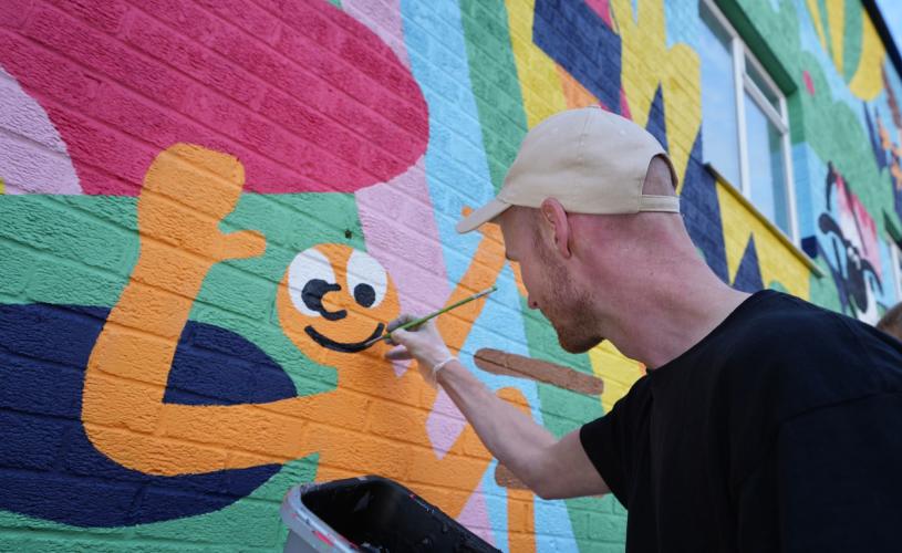 Aardman Morph Street Art Mural - Upfest and Cabot Circus