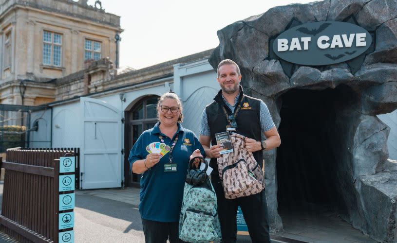 Accessibility Case Study - Longleat - Two people holding Sensory Bags
