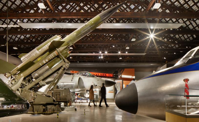 Exhibits inside The Aerospace Galleries at Aerospace Bristol - credit Jack Hobhouse