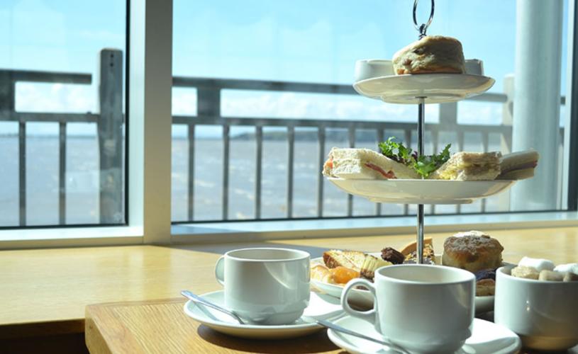 An afternoon tea at the Tiffany's restaurant on The Grand Pier at Weston-super-Mare near Bristol - credit The Grand Pier