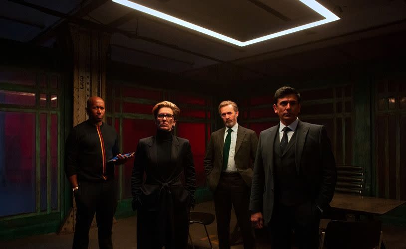Cast from Alex Rider in the 2020 Amazon Prime TV series Alex Rider, filmed in Bristol - credit Sony