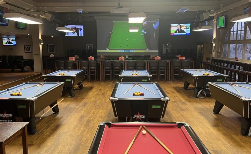 Pool tables in bar - credit Allstars Sports Bar