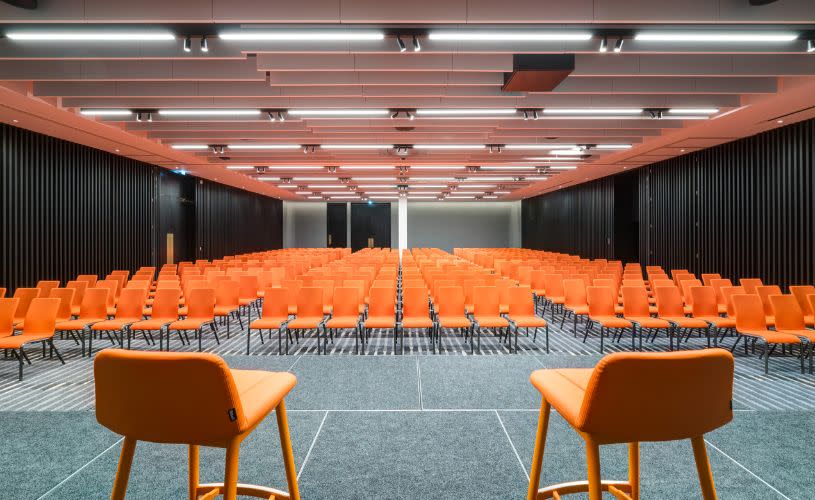 Apex City of Bath Hotel Theatre set up in large conference space