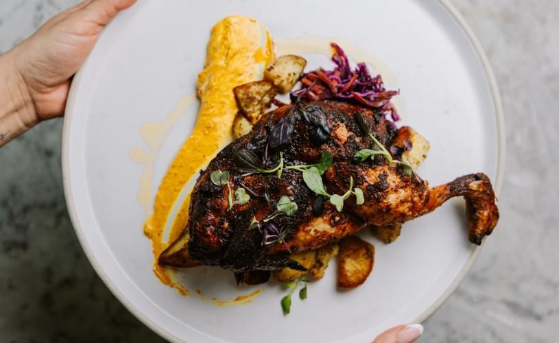 Aqua chicken dishes