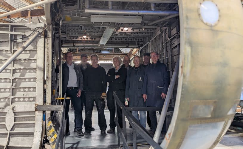 Bristol Freighter conservation project launch volunteers - credit Aerospace Bristol