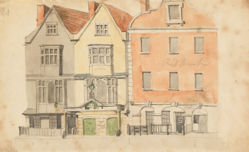 Sketch of Bristol Old Vic in 1805 - courtesy of Mitchell Library, State Library of New South Wales
