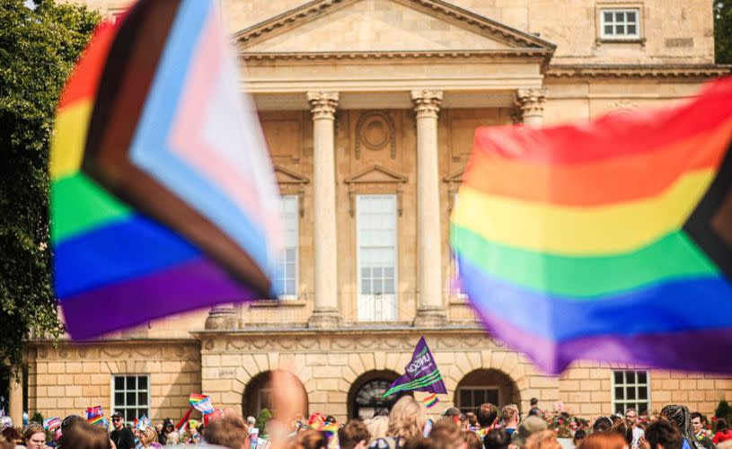 Bath Pride outside Holburne Museum
