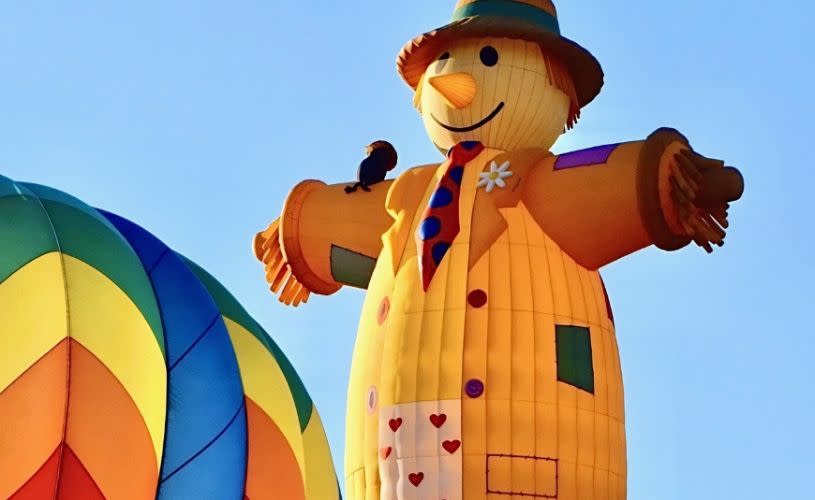 Smiley Scarecrow hot air balloon - Credit Bristol International Balloon Fiesta