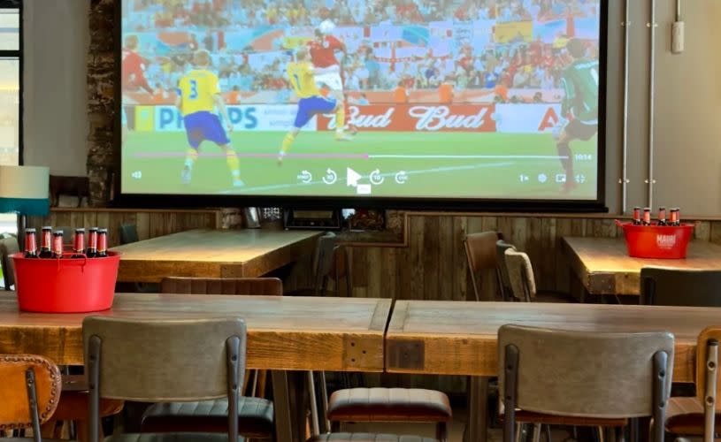 Big screen for World Cup at Bocabar