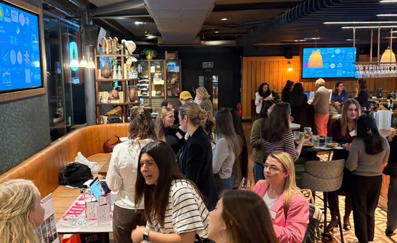People talking at food and drink event - credit Visit West