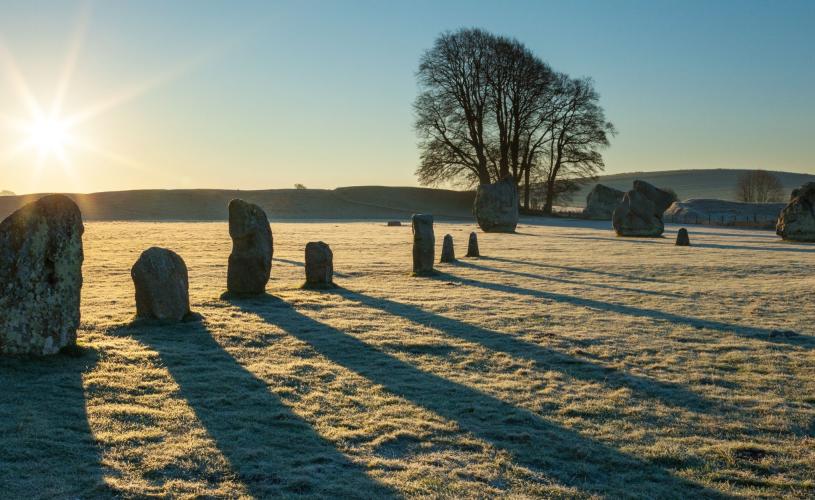 A view of part of the Avebury stone circle in Wiltshire near Bristol - credit Great West Way