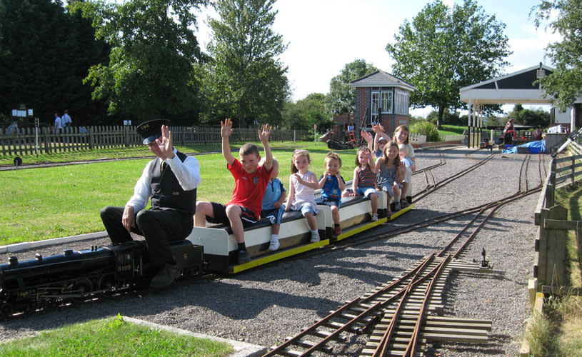 People on Miniature Train at Avon Valley Adventure & Wildlife Park - credit Avon Valley Adventure & Wildlife Park