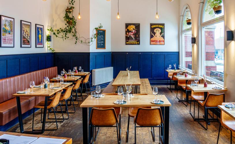 BANK Restaurant Interior Tables