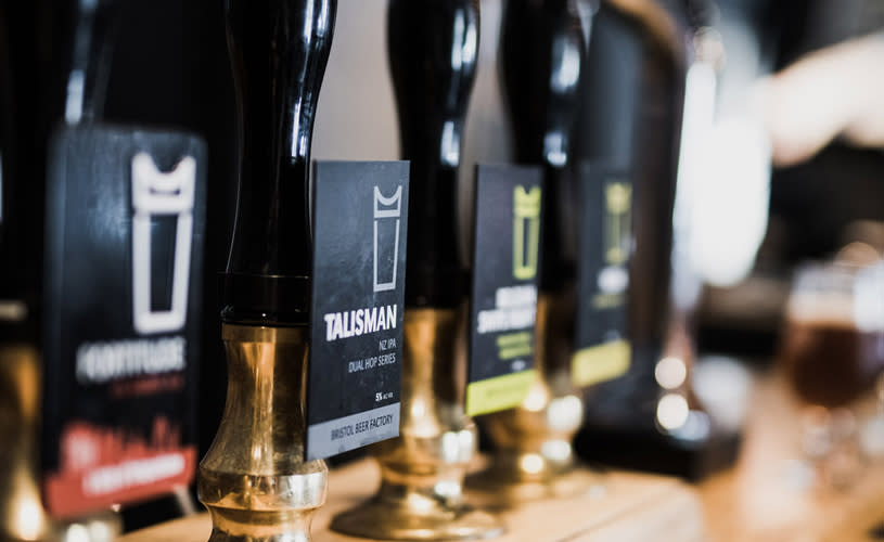 Bristol Beer Factory taps at The Barley Mow in St Phillips, Bristol - credit Bristol Beer Factory