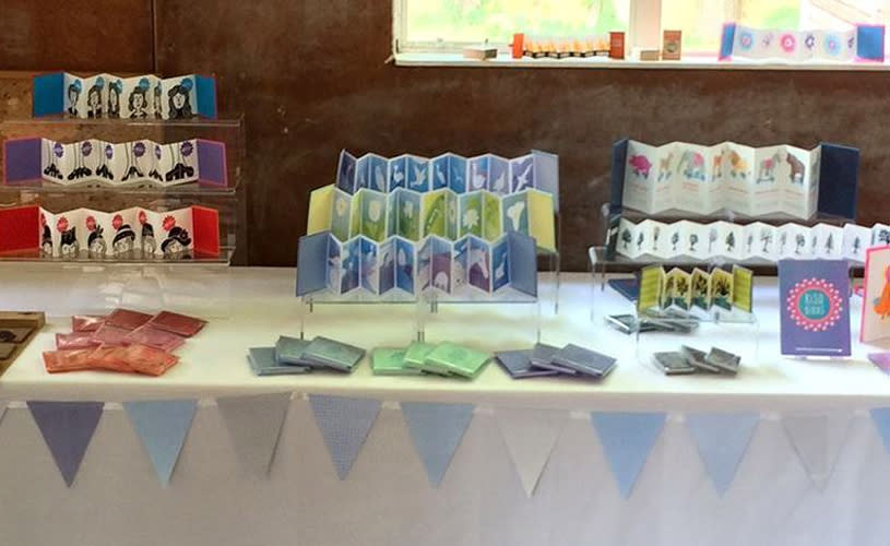Table with illustrated maps and booklets - credit BS9 Arts Trail