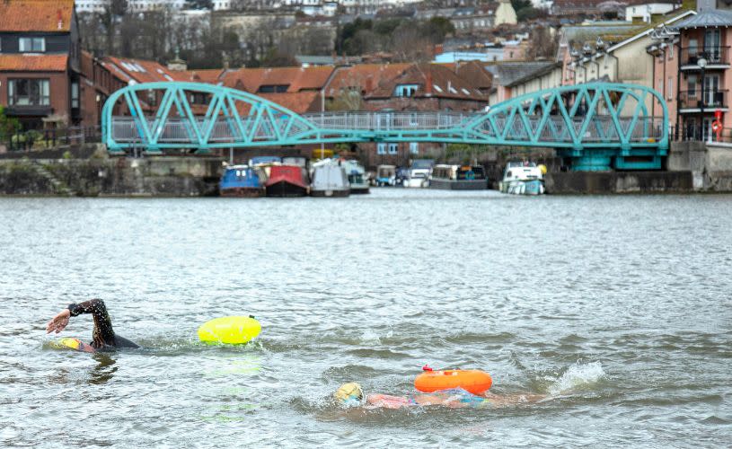People swimming in Bristol harbour - credit Bristol Design 2023